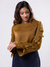 Split Sleeve With Bow Chiffon Top
